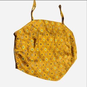 French Kiss Mustard Floral Smocked Top